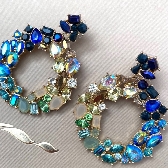 J. Crew Jewelry - J. Crew Dark Sea Wreath Statement Earrings NWT
